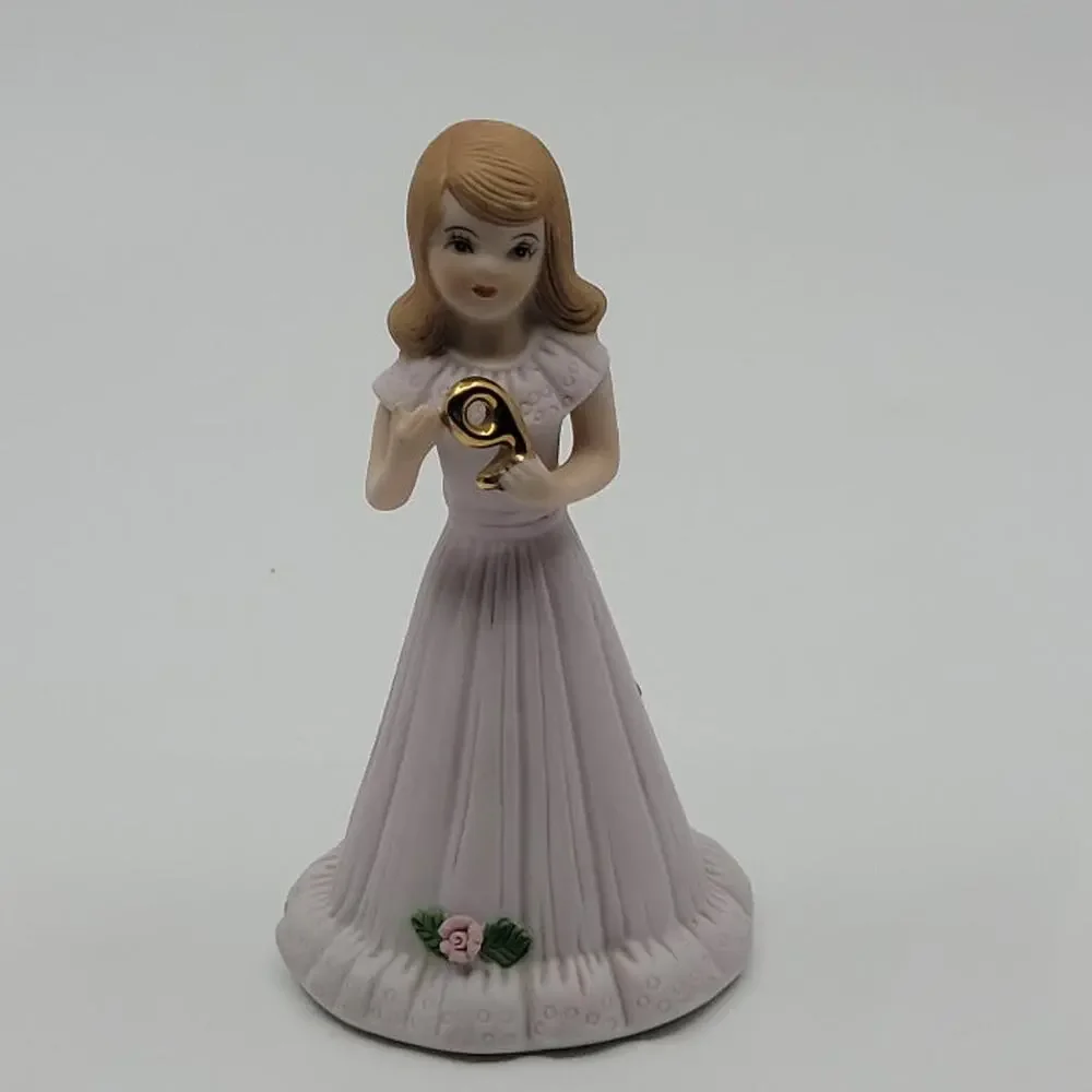 ENESCO Growing Up Birthday Girls Age 9 Dress 1982 Vintage. Pre-owned